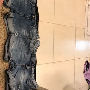 size 12, buckle jean shorts, 20 each
